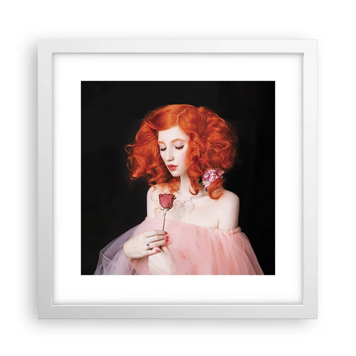 Plakat w białej ramie - W barokowym stylu - 30x30 cm
