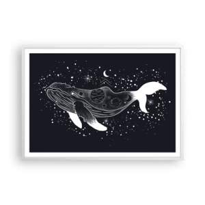 Plakat w białej ramie - W oceanie wszechświata - 100x70 cm
