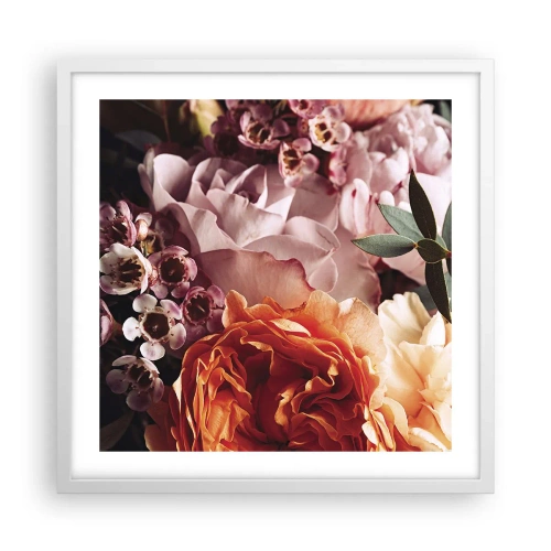 Plakat w białej ramie - Otulone pięknem - 50x50 cm