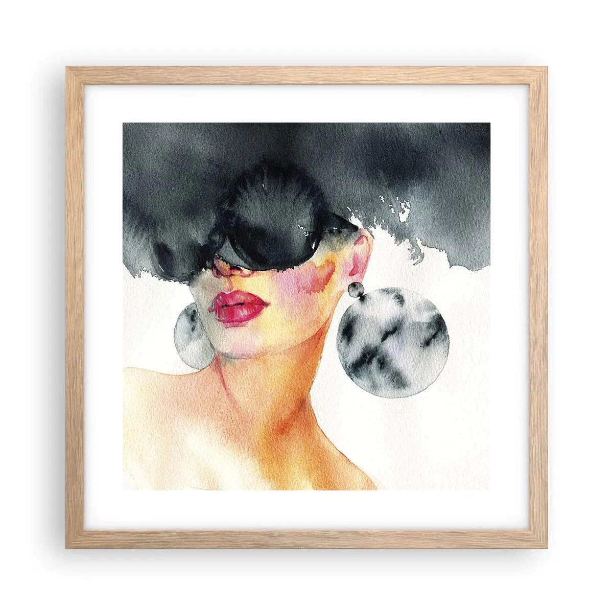 Plakat w ramie jasny dąb - Tajemnica elegancji - 40x40 cm