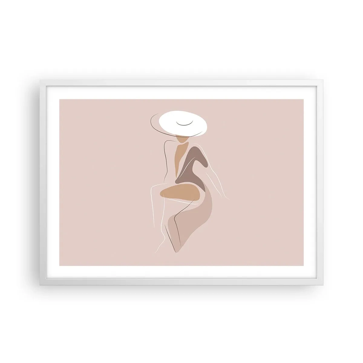 Plakat w białej ramie - Damą być - 70x50 cm