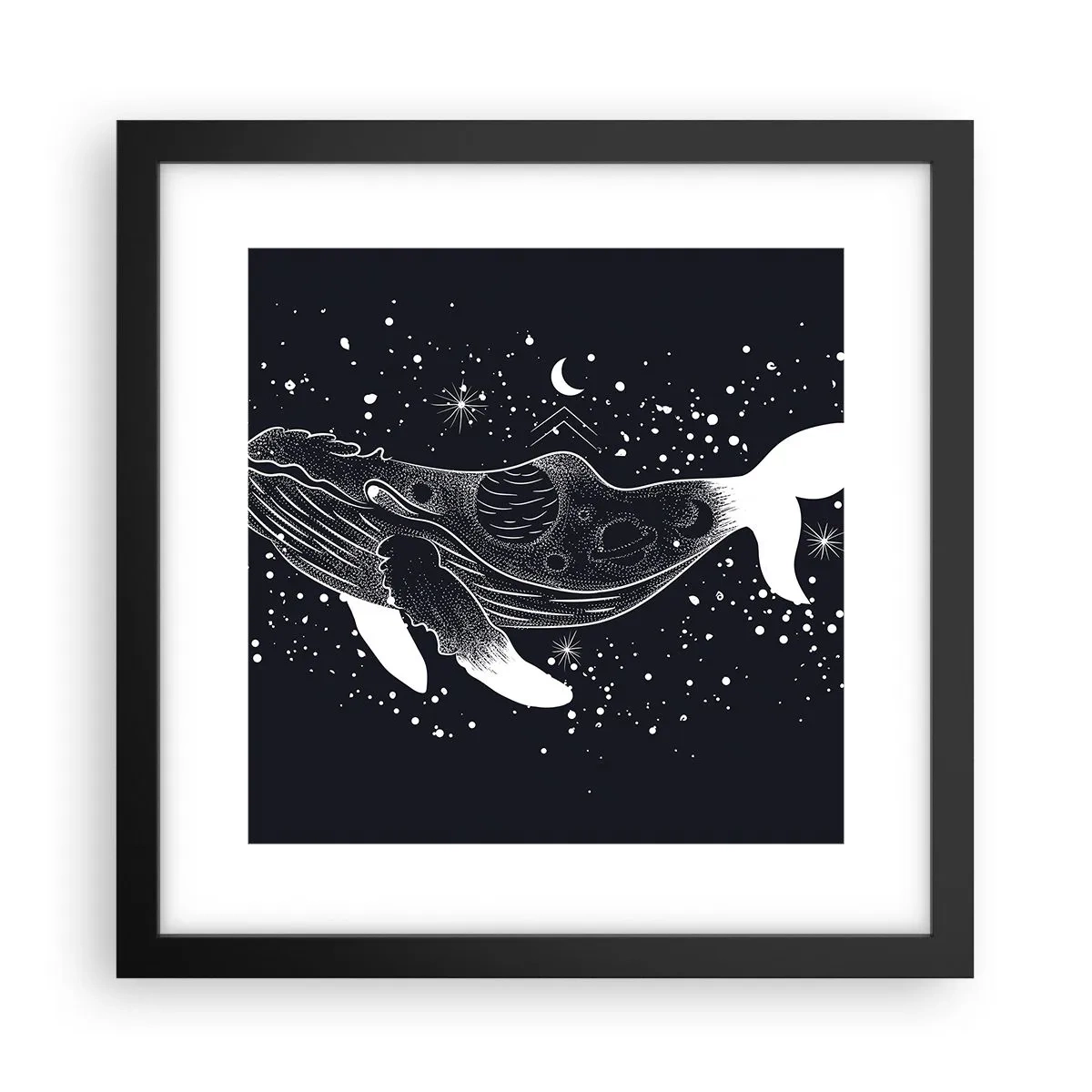 Plakat w czarnej ramie - W oceanie wszechświata - 30x30 cm