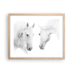 Plakat w ramie jasny dąb - Czy to jest przyjaźń…? - 50x40 cm