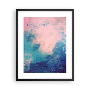 Plakat w czarnej ramie - Błękitne objęcia - 40x50 cm