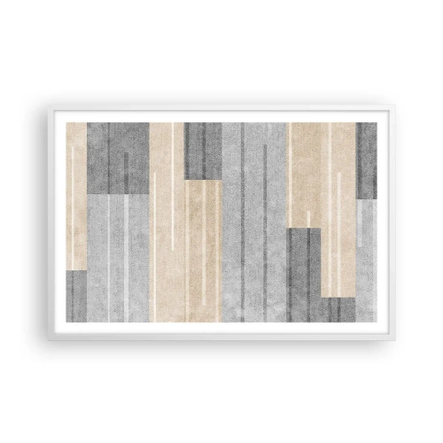 Plakat w białej ramie - Kompozycja: trzymać pion - 91x61 cm