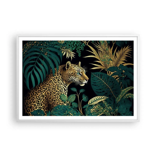 Plakat w białej ramie - Gospodarz w dżungli - 100x70 cm