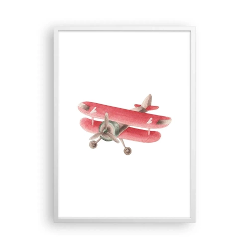 Plakat w białej ramie - Gotowy do wysokich lotów - 50x70 cm