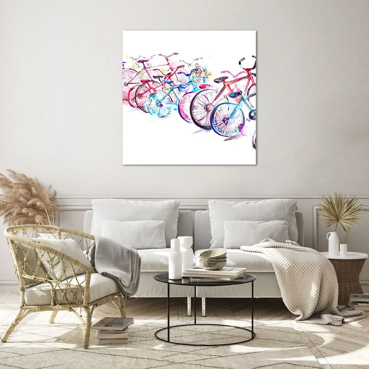 Obraz na szkle - Zjazd klubu Antymoto - 70x70 cm