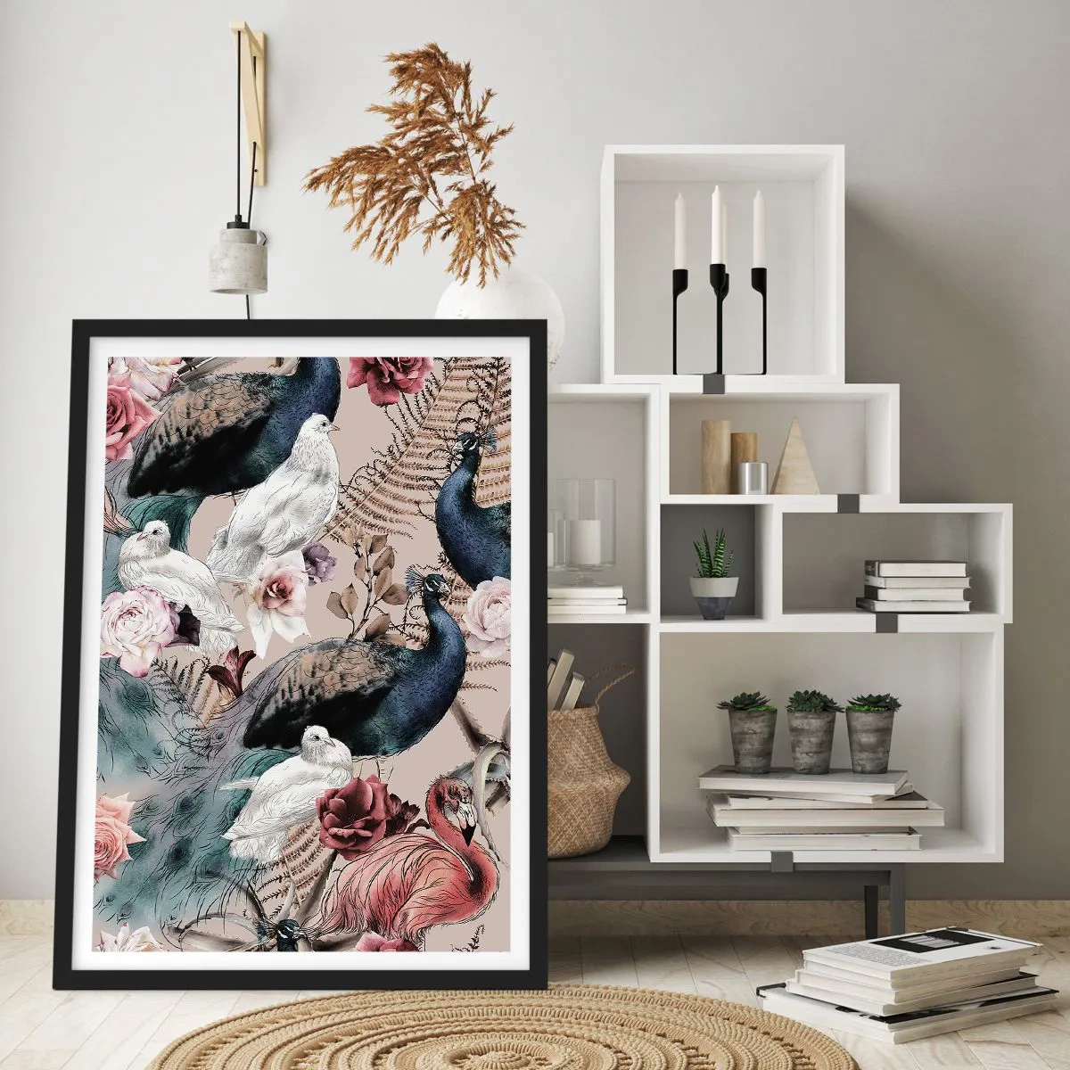 Plakat w czarnej ramie - W pałacowym ogrodzie - 61x91 cm