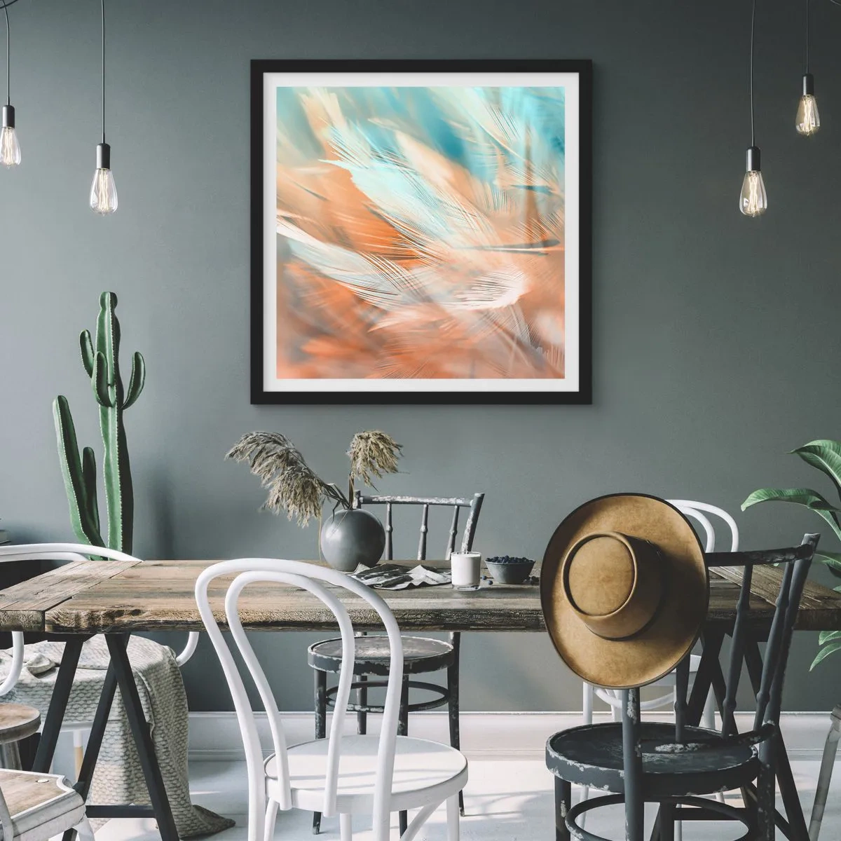 Plakat w czarnej ramie - W krainie łagodności - 60x60 cm