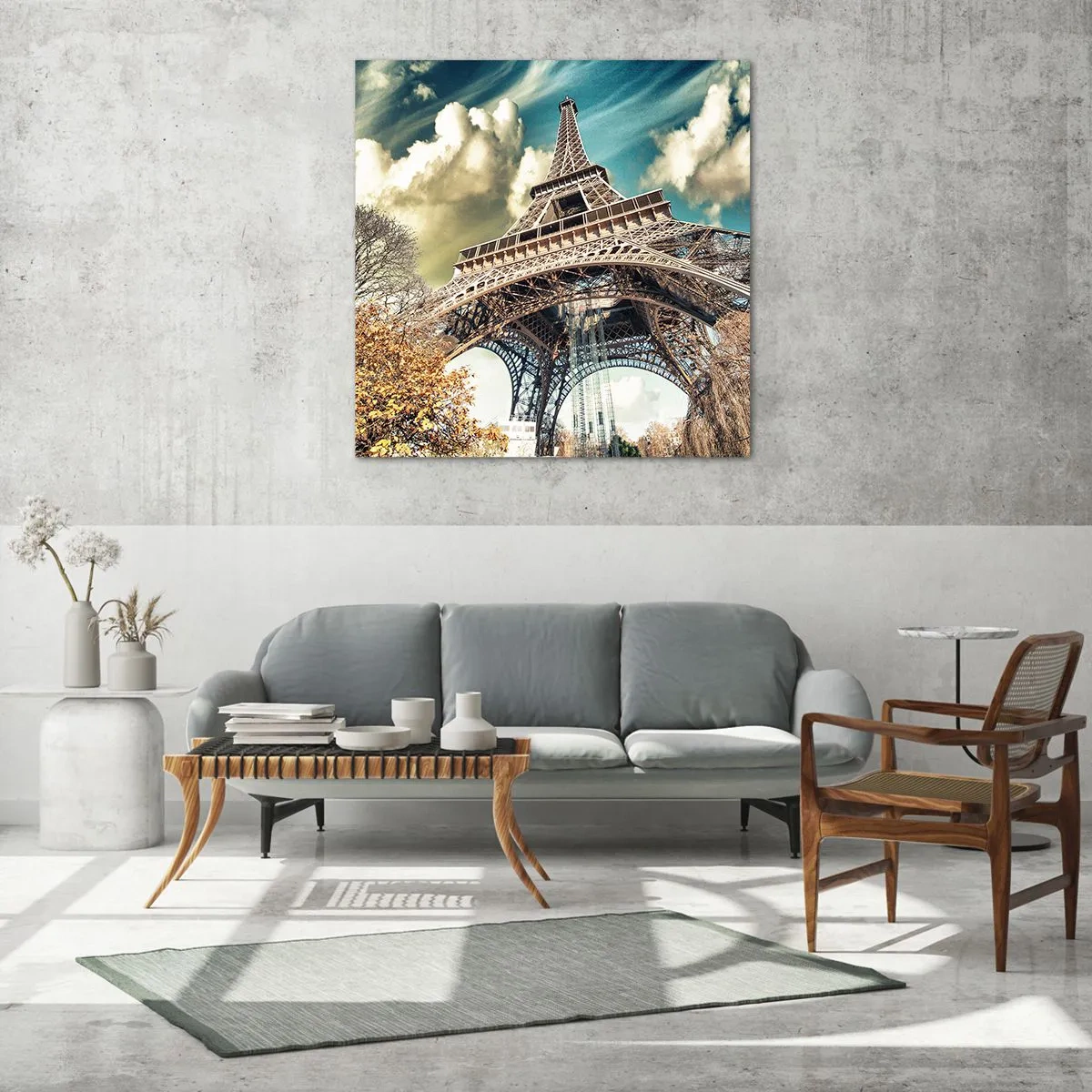 Obraz na szkle - A jesienią w Paryżu... - 60x60 cm
