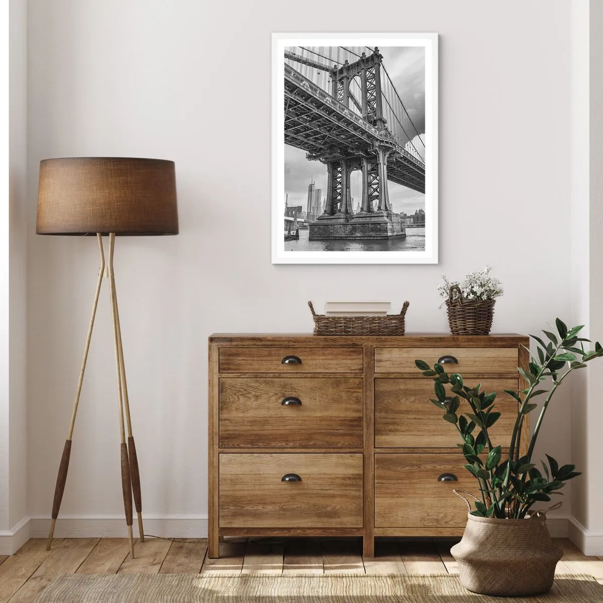 Plakat w białej ramie - Do serca miasta - 30x40 cm