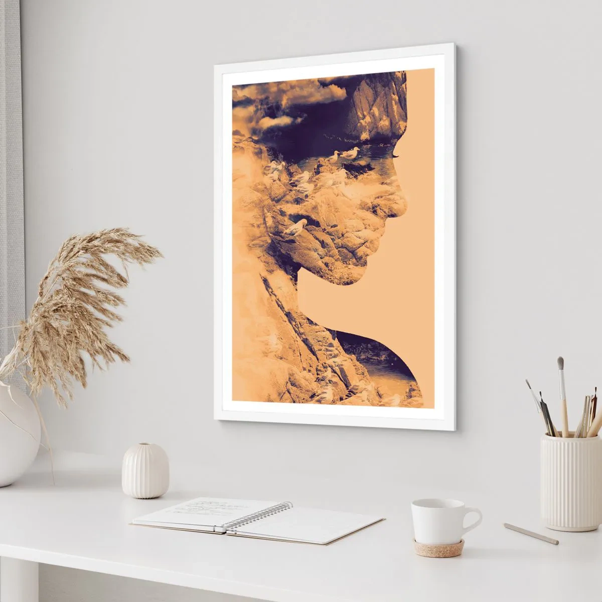 Plakat w białej ramie - Piękna z natury - 50x70 cm