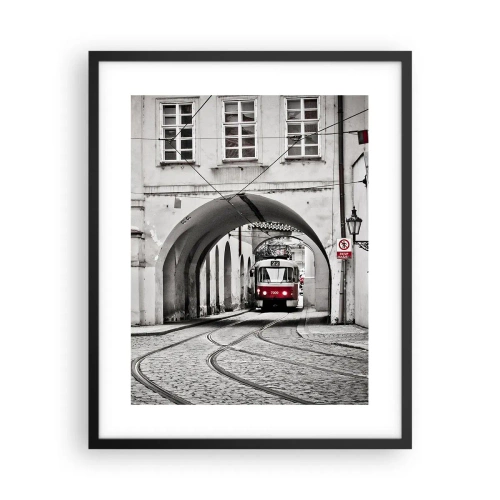 Plakat w czarnej ramie - Przez miejski labirynt - 40x50 cm