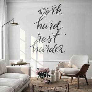 Fototapeta Premium Sand - Życiowa równowaga - Typografia, Afirmacja, Maksyma - 400x280 cm