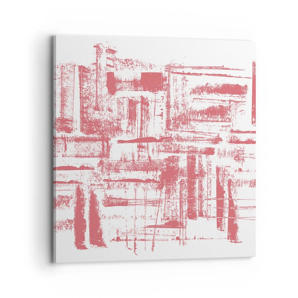 Obraz na płótnie - Czerwone miasto - 70x70 cm