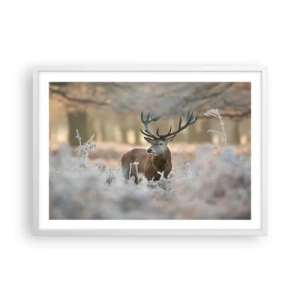 Plakat w białej ramie - Rześki poranek - 70x50 cm