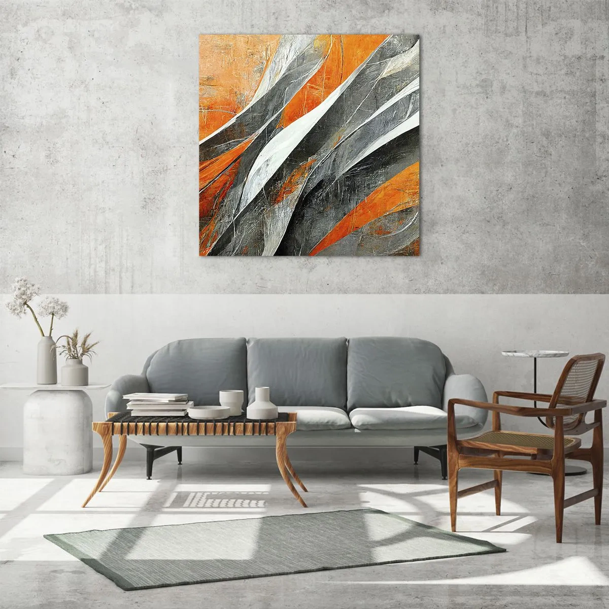 Obraz na szkle - Żar i chłód - 70x70 cm