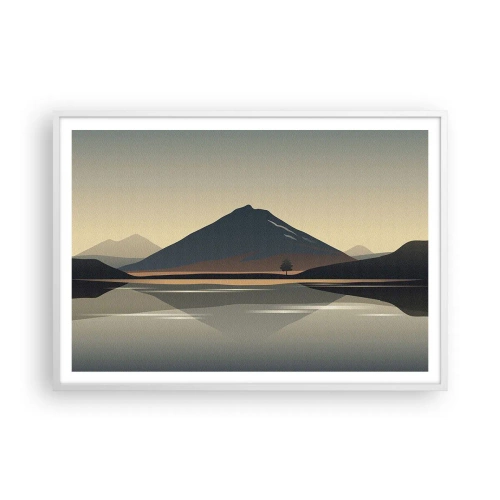 Plakat w białej ramie - Lustrzane odbicie - 100x70 cm