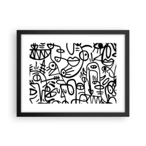 Plakat w czarnej ramie - Twarze i miraże - 40x30 cm