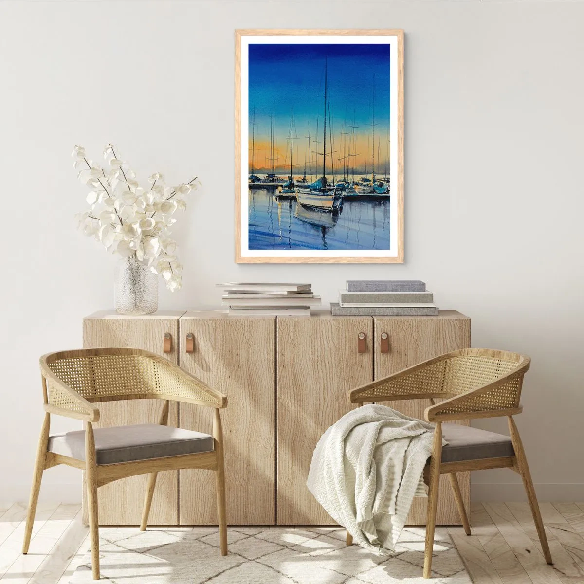 Plakat w ramie jasny dąb - Koniec dobrego dnia - 50x70 cm