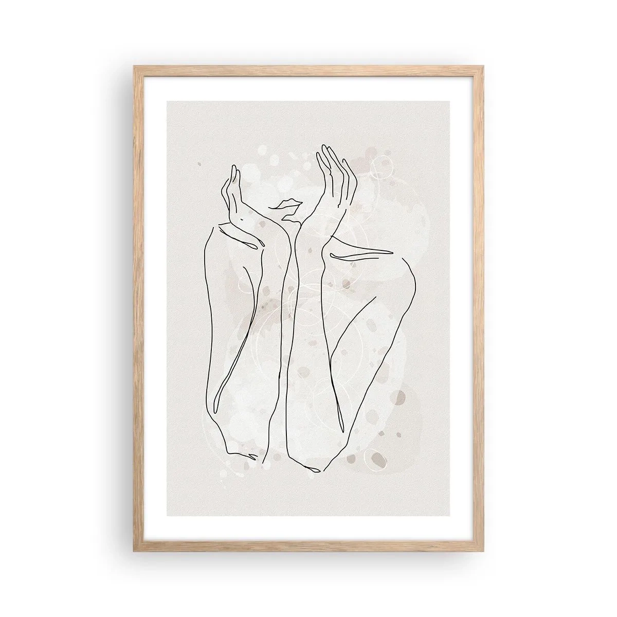 Plakat w ramie jasny dąb - Rozmarzona chwila - 50x70 cm