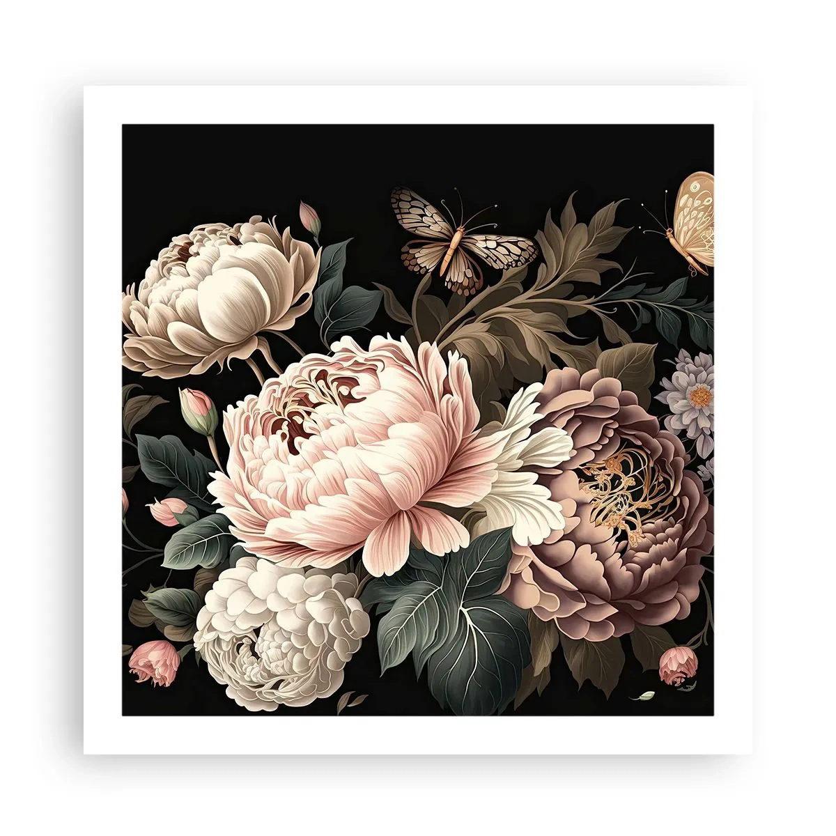 Plakat - W barokowym stylu - 60x60 cm