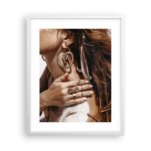 Plakat w białej ramie - Królowa dzikiej plaży - 40x50 cm