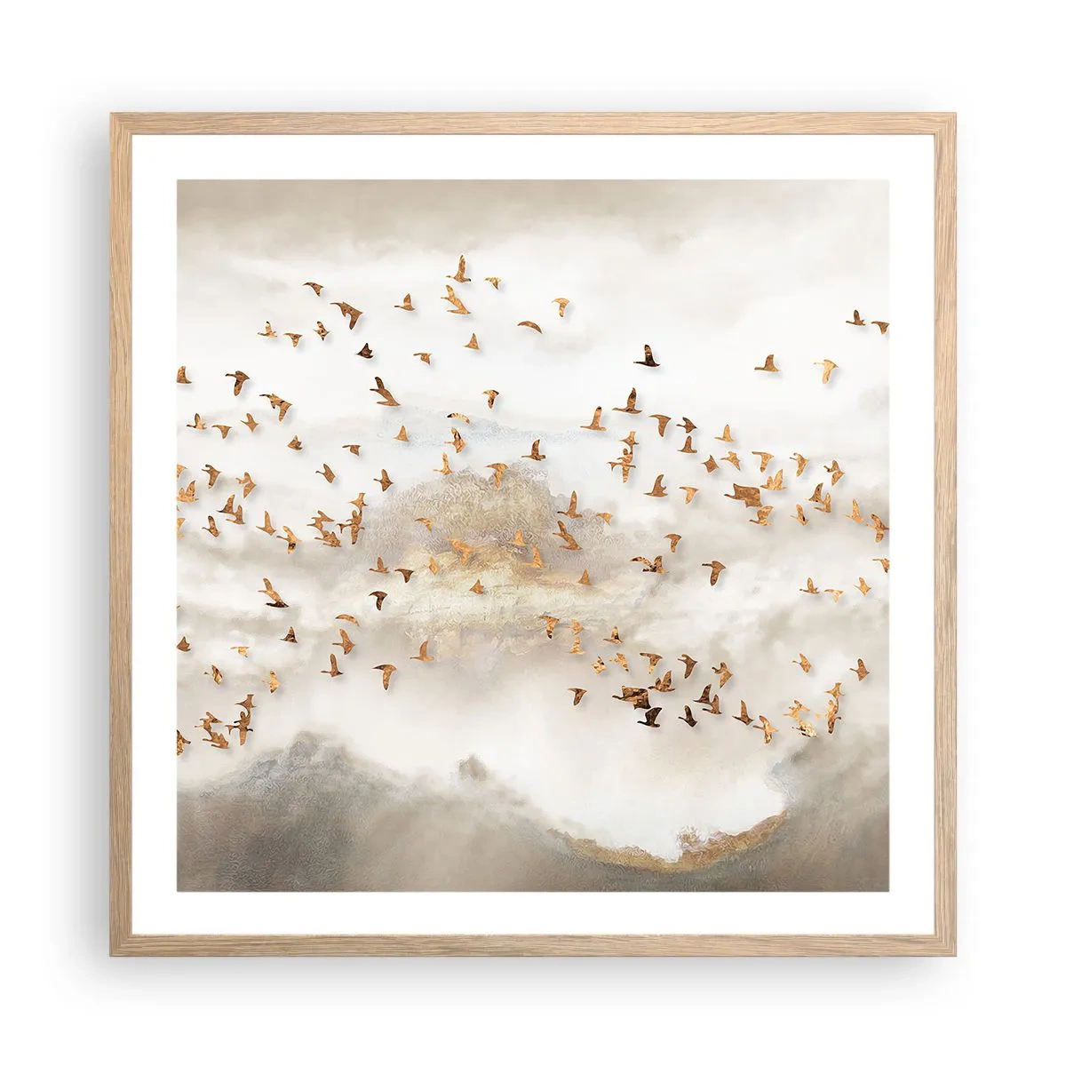 Plakat w ramie jasny dąb - Już czas… - 60x60 cm