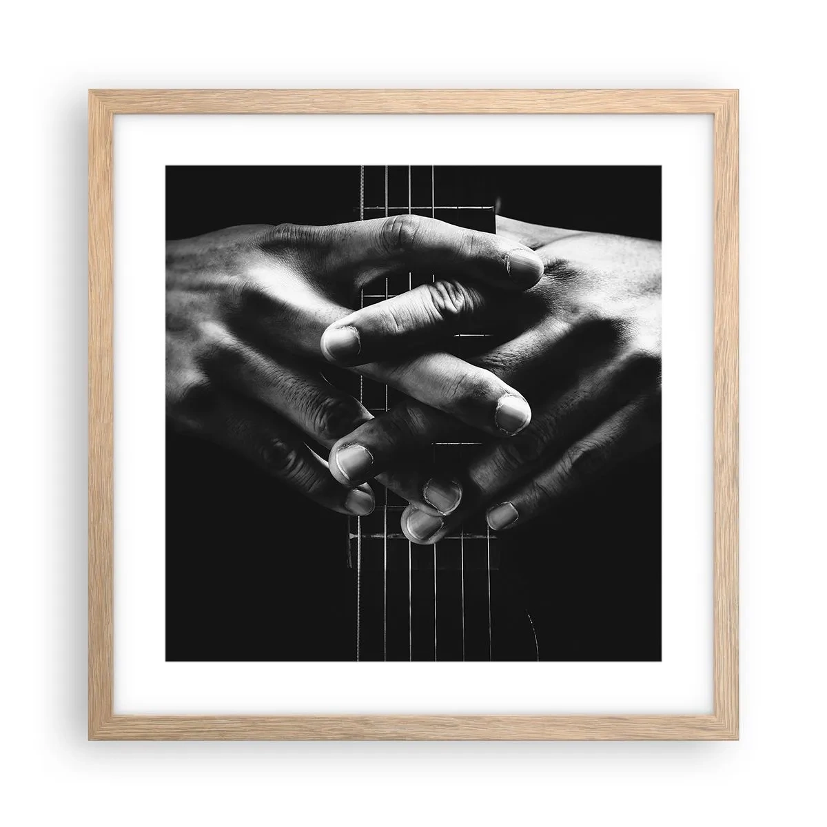 Plakat w ramie jasny dąb - Modlitwa artysty - 40x40 cm