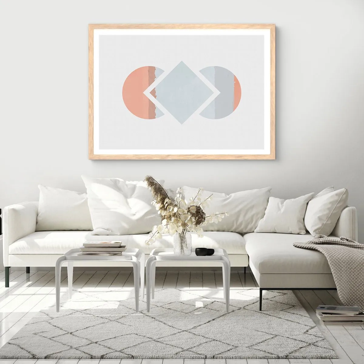 Plakat w ramie jasny dąb - Sytuacja jest jasna - 40x30 cm