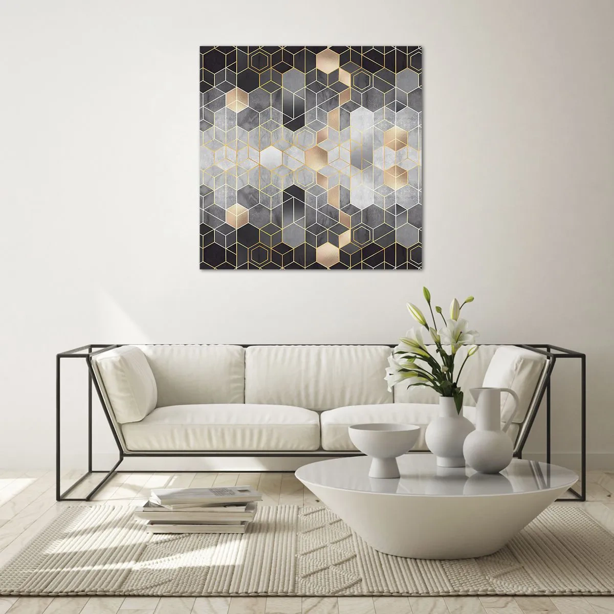 Obraz na szkle - Diamentowa kompozycja - 70x70 cm