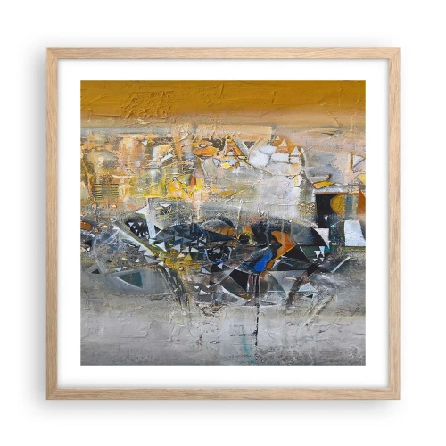 Plakat w ramie jasny dąb - Wszystko się poukłada - 50x50 cm