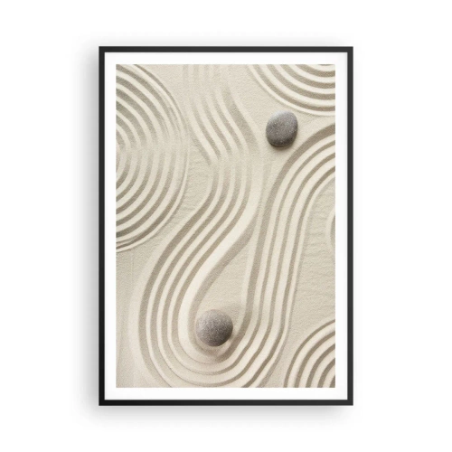 Plakat w czarnej ramie - Dotyk ciepła - 70x100 cm