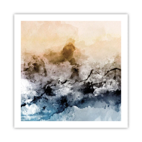 Plakat - Zatopione w tumanie mgły - 60x60 cm