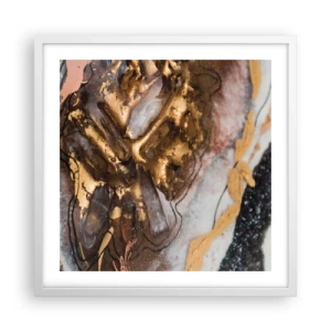 Plakat w białej ramie - Żywioł ziemi - 50x50 cm