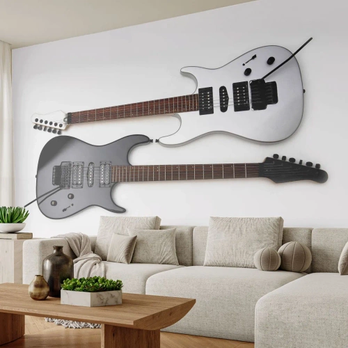 Fototapeta Premium Canvas - Harmonia kształtów - Muzyka, Gitara Elektryczna, Instrument Muzyczny - 350x256 cm