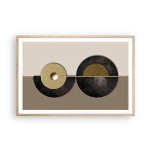 Plakat w ramie jasny dąb - Wariacje wokół koła - 91x61 cm