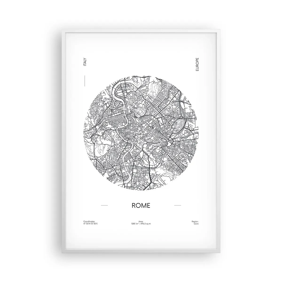 Plakat w białej ramie - Anatomia Rzymu - 70x100 cm