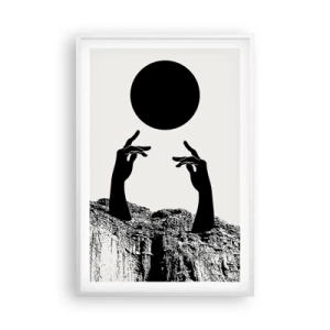 Plakat w białej ramie - Kompozycja surrealistyczna: słońce i reszta - 61x91 cm