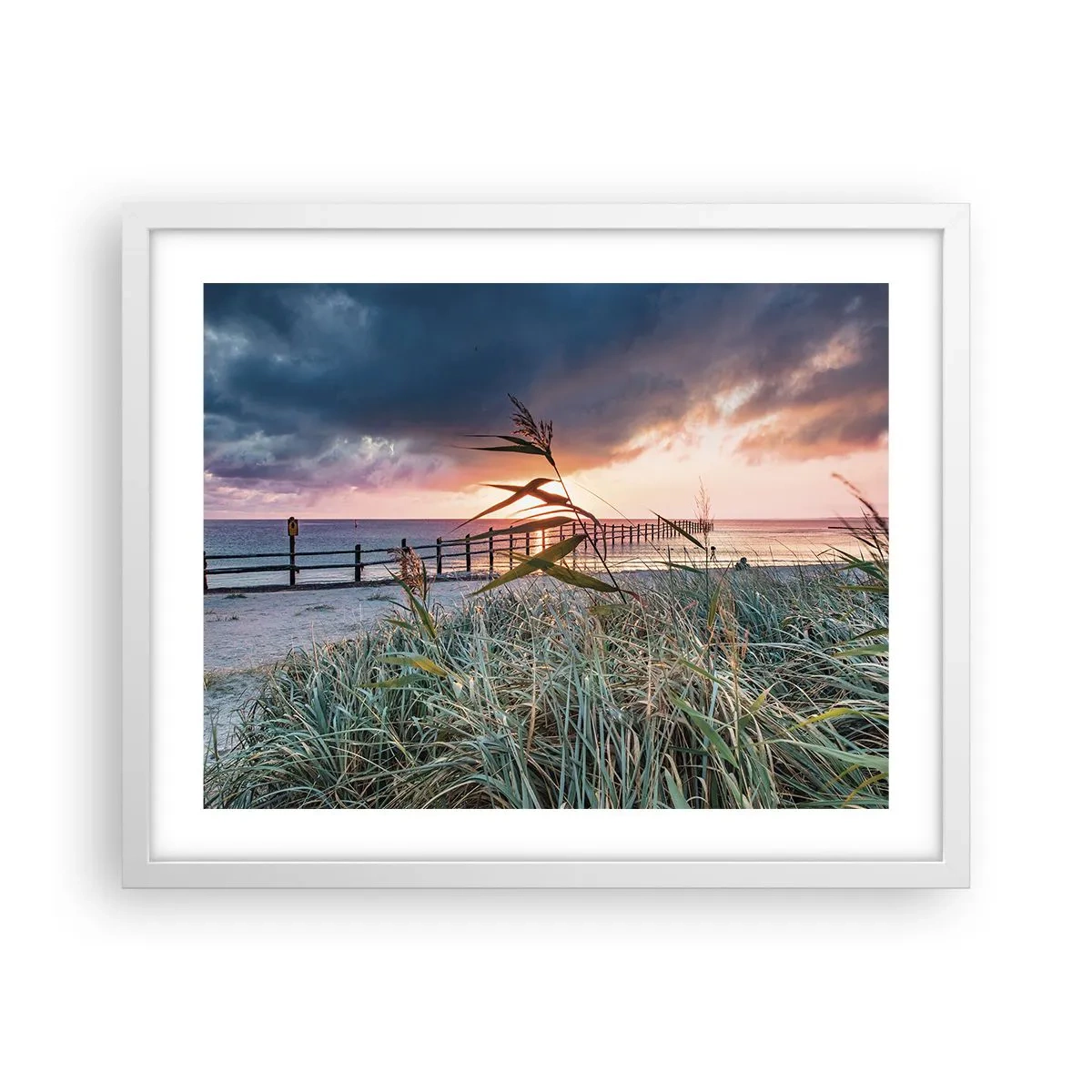 Plakat w białej ramie - Nie przemija z wiatrem - 50x40 cm