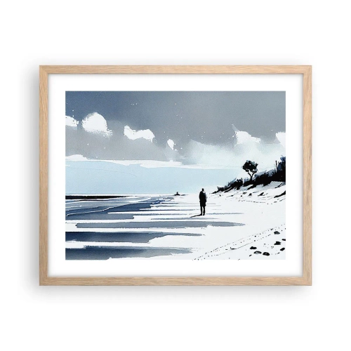 Plakat w ramie jasny dąb - Sam na sam - 50x40 cm