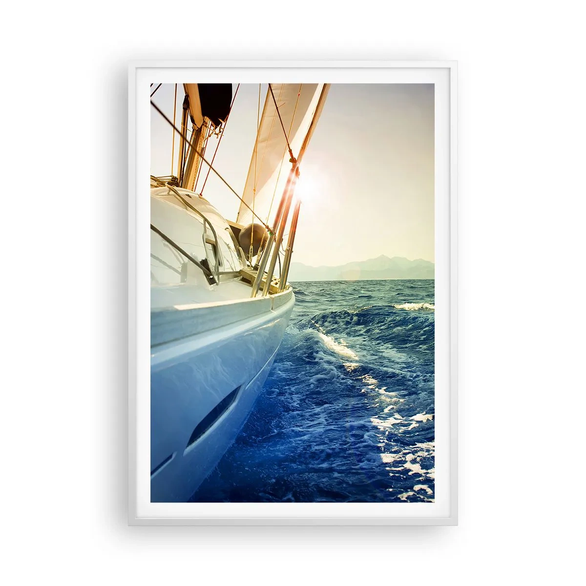 Plakat w białej ramie - Po przygodę - 70x100 cm
