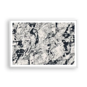 Plakat w białej ramie - Przenikanie przeciwieństw - 100x70 cm