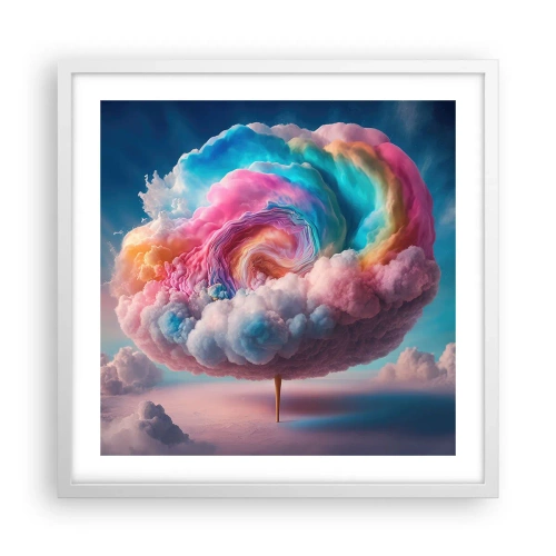 Plakat w białej ramie - Sen o wesołym miasteczku - 50x50 cm