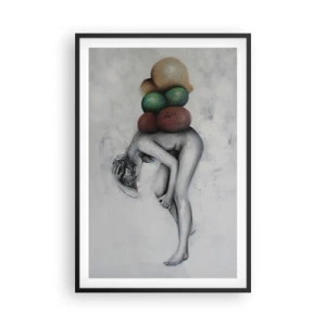 Plakat w czarnej ramie - Ciężar życia - 61x91 cm