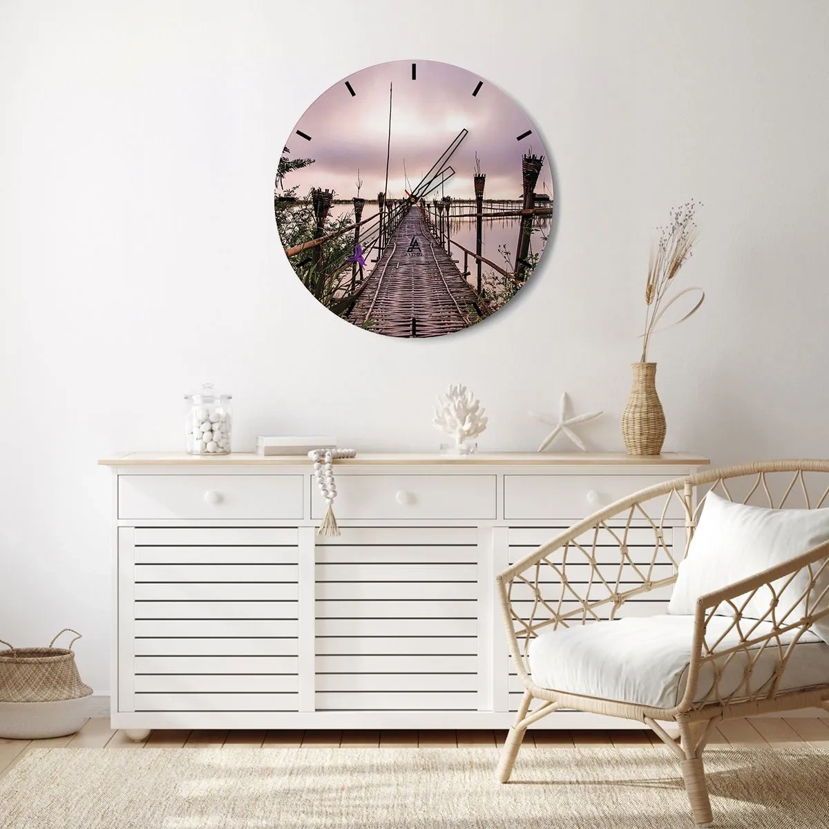 Zegar ścienny - Spokój i cisza Azji - 30x30 cm