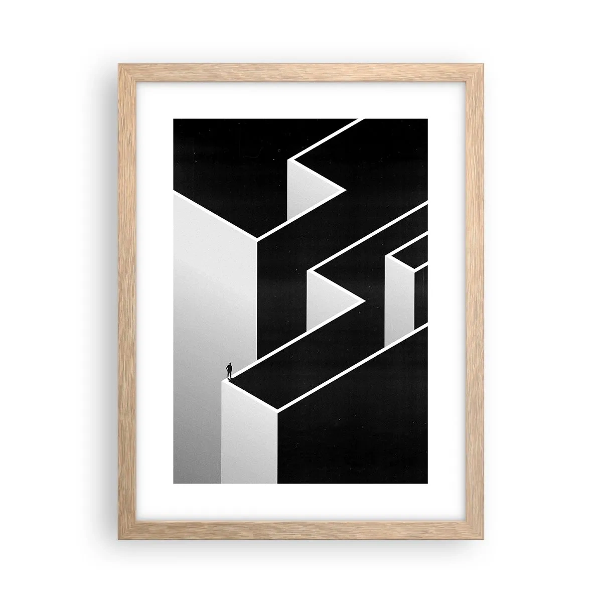 Plakat w ramie jasny dąb - Samotność na szczycie - 30x40 cm
