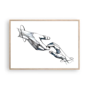 Plakat w ramie jasny dąb - Dobry gest - 100x70 cm