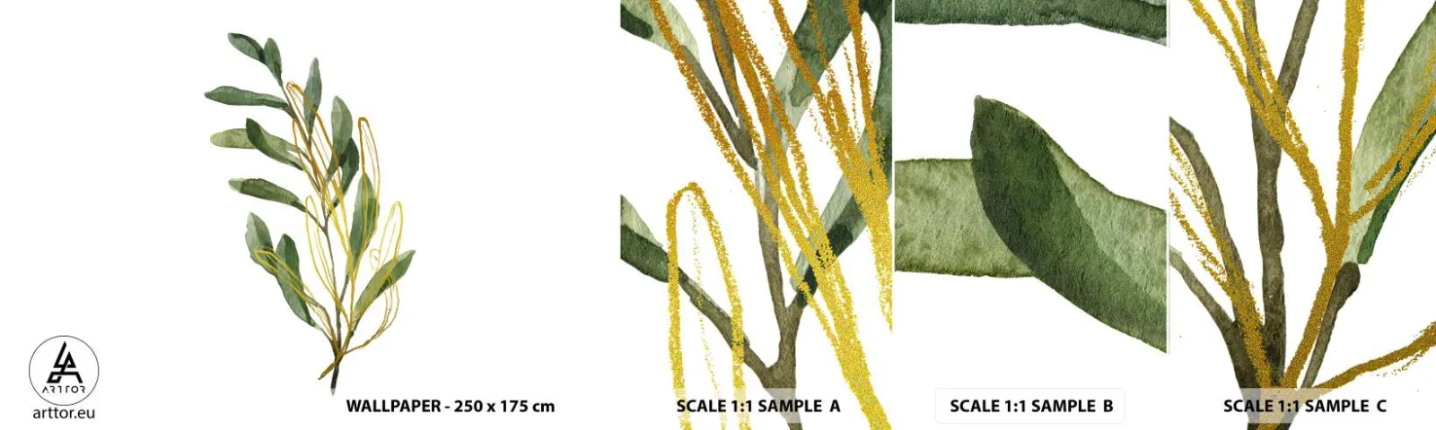 Fototapeta Próbka Standard Eco - Wszystko co dobre - Liście, Oliwka, Roślina - 100x30 cm